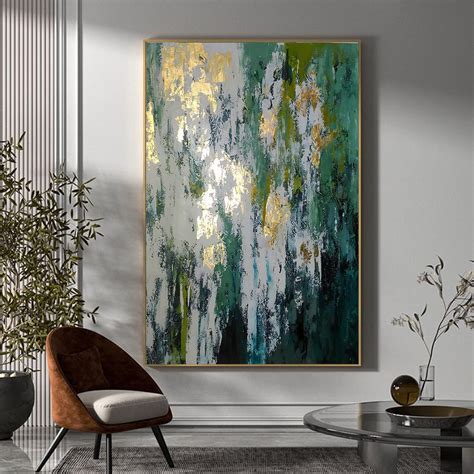 Bfgsrtcbox Luxury Modern Abstract Wall Art - Grey and Gold Leaf India ...