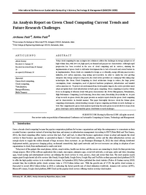 An Analysis Report on Green Cloud Computing Current Trends and Future ...