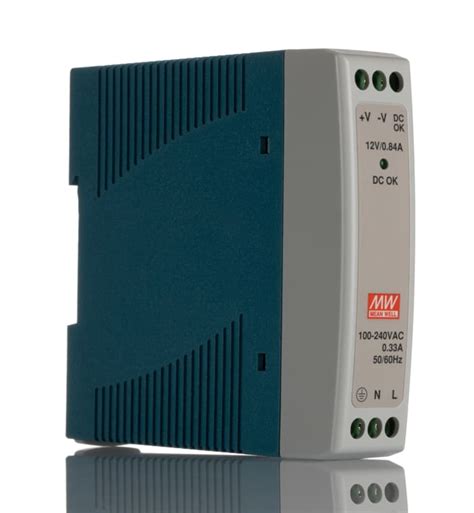 MDR-10-12 MEAN WELL | MEAN WELL MDR Switched Mode DIN Rail Power Supply ...