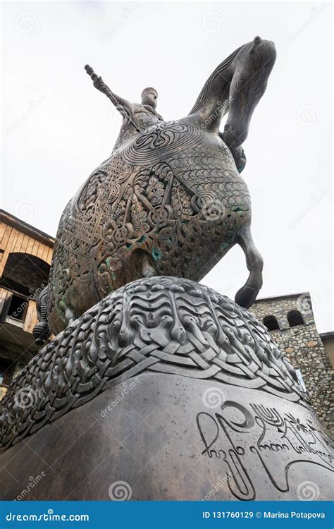 October 2018 - Mestia, Svaneti, Georgia: Modern Monument To Queen Tamar ...