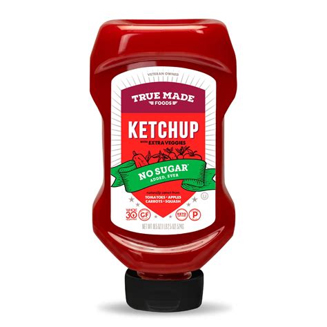 TRUE MADE FOODS No Sugar Added Ketchup KMC2with Extra Veggies, 18.5 OZ ...