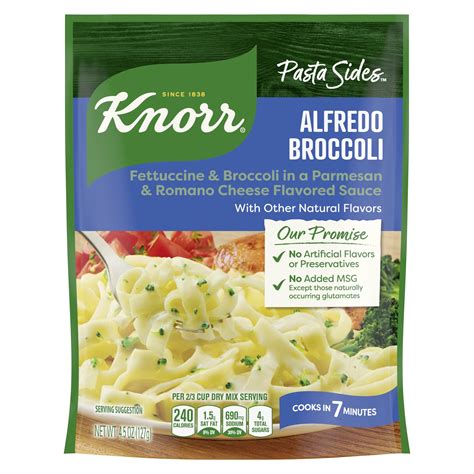 (8 pack) Knorr No Artificial Flavors Creamy Alfredo Broccoli Fettuccine ...