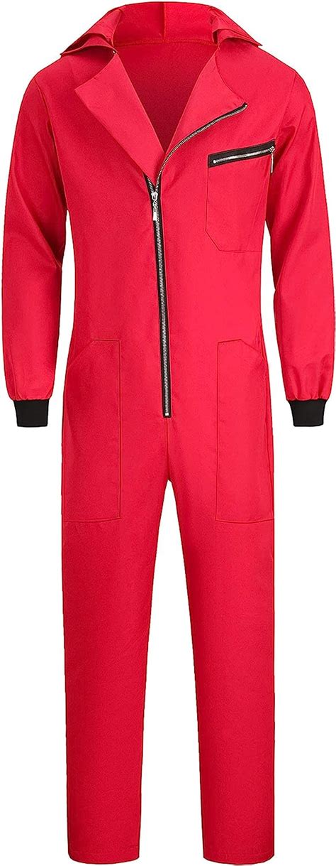 Buy Red Jumpsuit Costume Halloween Coveralls Online at Lowest Price in ...