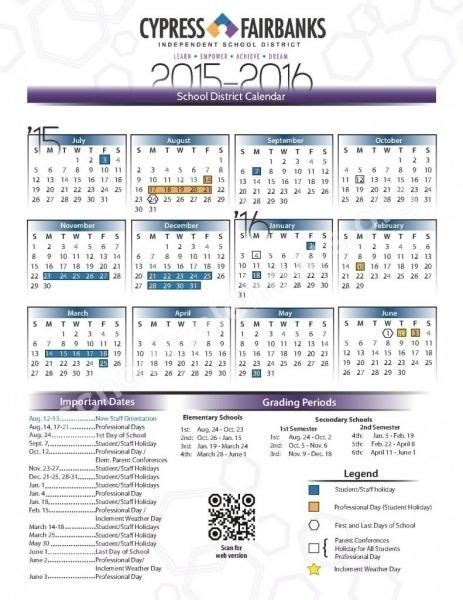 Cypress Fairbanks Cfisd Calendar 2025-2026 Teacher Printable ...