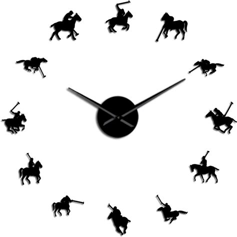 YQMJLF DIY Frameless Polo Games Wall Clock - Horse Riders India | Ubuy