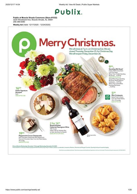 Publix Weekly Ad Dec 17 - Dec 24, 2025 (Christmas Promotion Included)