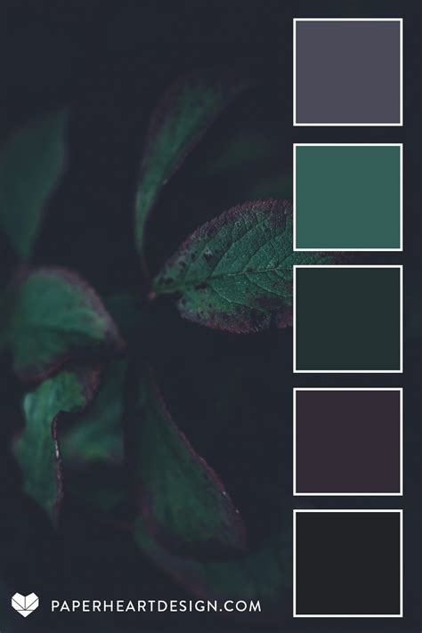 Color Palette: Dark + Moody — Paper Heart Design Co. | Color palette design, Color schemes ...