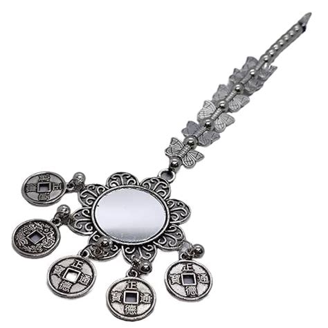 Buy Sattyaki Stylish Navratri Oxidized Silver Maang TikkaBor With ...