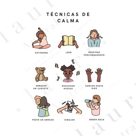 Spanish Calming Techniques for Kids Poster - Póster de Técnicas de Cal ...