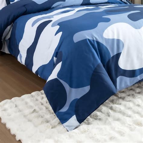 NTBED Navy Camouflage Bedding Set Colorful Full Comforter Set for Kids ...