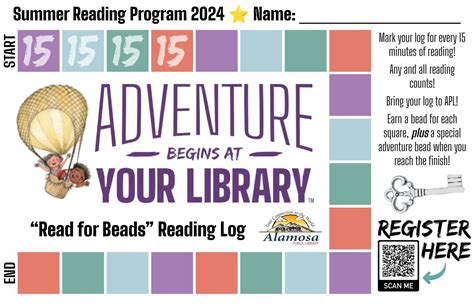 Printable Kids Reading Log SRP 2024 1 side (English) – Alamosa Public ...