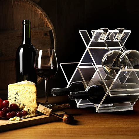 Small Space Acrylic Wine Rack Insert for Cabinet Built in Vertical 3 B ...