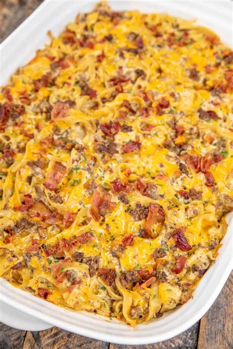 Bacon Cheeseburger Noodle Bake - Plain Chicken