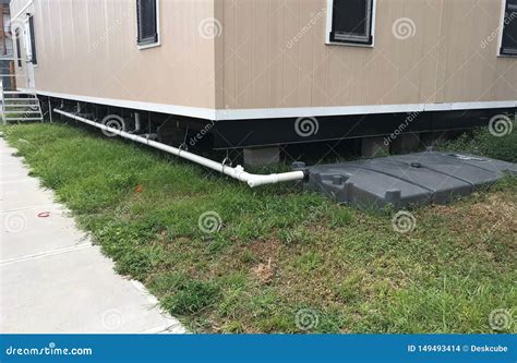 Septic Holding Tank for Office Trailer. Photo Image Stock Photo - Image ...