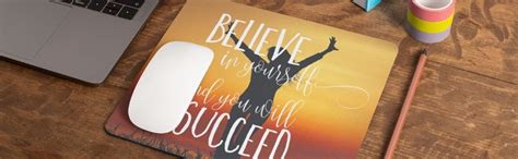 TheYaYaCafe Believe in Yourself Motivational Quote Printed Mouse Pad ...