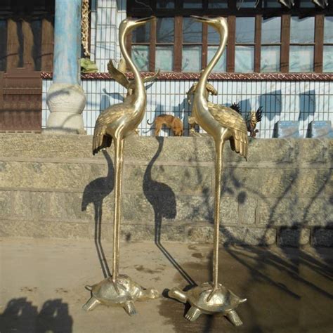 大型铸铜动物天鹅雕塑一对 丹顶鹤 长寿鹤 铜工艺品仙鹤雕塑摆件-阿里巴巴