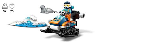 LEGO City Arctic Explorer Snowmobile 60376 Building Toy Set (70 Pcs ...