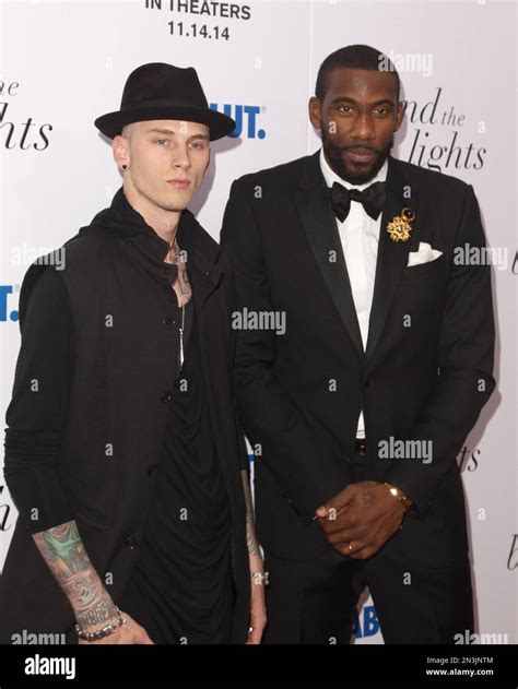 Rapper Colson "MGK" Baker and N.Y. Knicks player and producer Amar'e ...