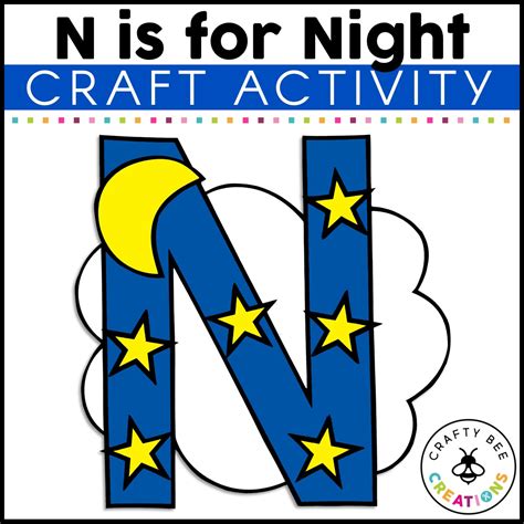 Letter N Craft | Night Craft | Alphabet Crafts | Uppercase Letter ...