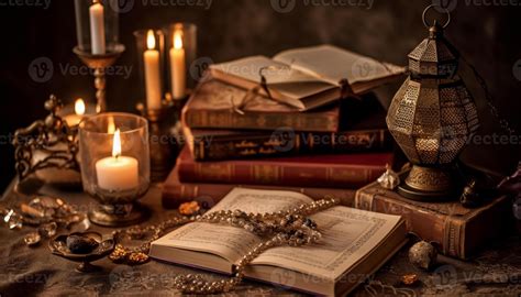 Reading religious text by candlelight, learning ancient wisdom and ...