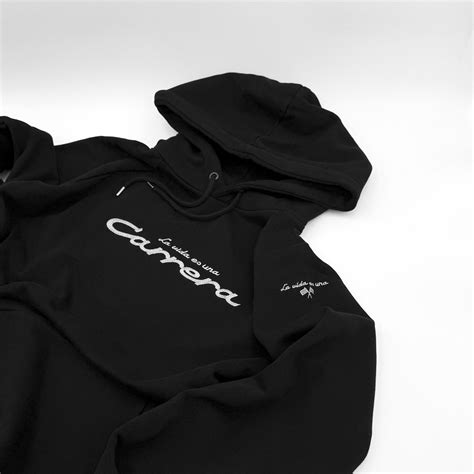 Hoodie "La vida es una Carrera" Black - elferspot.com - Elferspot Shop