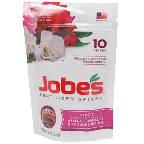 Jobe's Fertilizer Spikes for Azalea, Camellia and Rhododendron, 9-8-7 ...