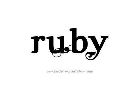 Image result for Ruby Name Writing