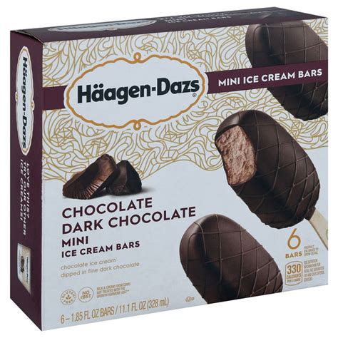 Haagen-Dazs Ice Cream Bars, Chocolate Dark Chocolate, Mini | Fig App