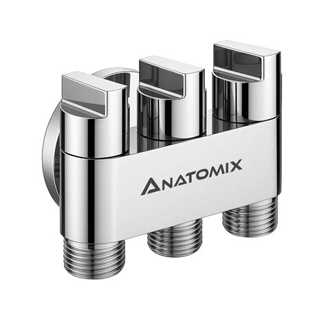 Anatomix 3 in 1 Brass Angle Cock | 3 Way Control Tap for Bathroom with ...