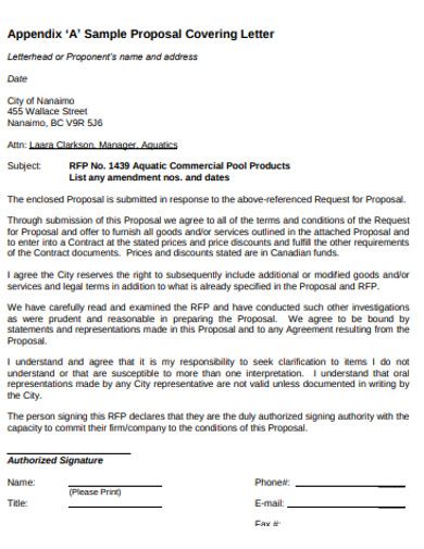 Image result for Proposal Letter Examples