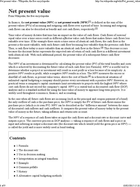 Net Present Value Explained 的图像结果