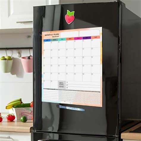 GLUN® Magnetic Monthly Planner Size 33x43cm for Metal Surface, Fridge ...