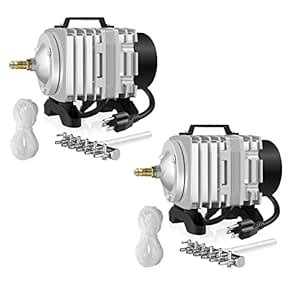 Simple Deluxe Air Pump with Adjustable Air Flow Outlets for Aquarium ...