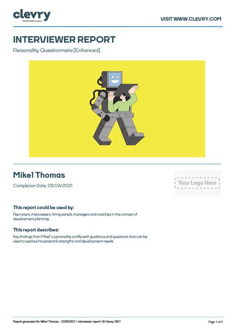 Image result for Interview Report Format Sample