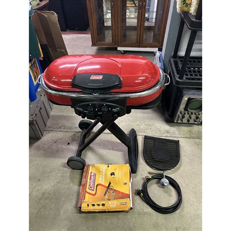 Coleman Road Trip Grill Portable Rolling BBQ w accessories