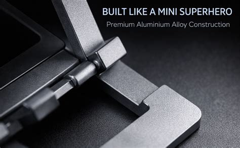 Mizi Aluminium Phone Stand for Desk, Foldable Adjustable Cell Phone ...