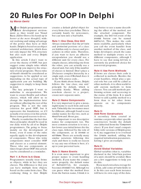 Image result for Delphi Object-Oriented Programming Tutorial