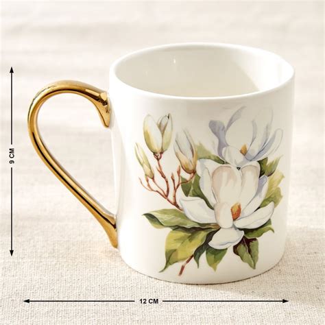 Buy Criselle Bone China Floral Print Coffee Mug - 300ml from Home ...
