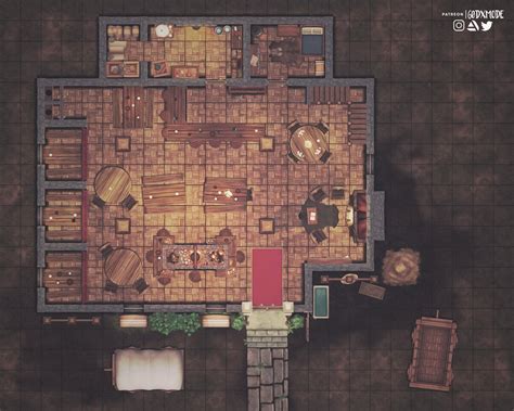 25 x 25 Cozy Tavern Map : r/battlemaps