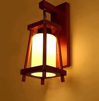BECRAFT Wooden Wall Light Decorative Surface Mounted Classic Wall Lamp ...