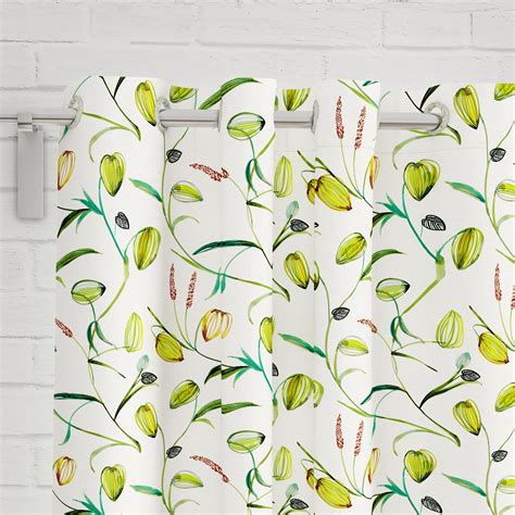 Buy Saddle Set of 2 Printed Light Filtering Window Curtains from Home ...