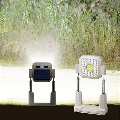LEVGRY Rechargeable LED Floodlight – Portable Work Light with Solar ...