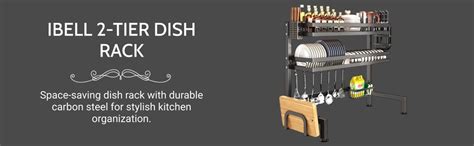 IBELL DR275 Over Sink Dish Rack for Kitchen, Bartan Stand for Drying, 2 ...