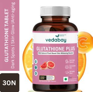 Vedabay Glutathione Tablets with Vitamin C, Biotin & Citrus for Glowing ...