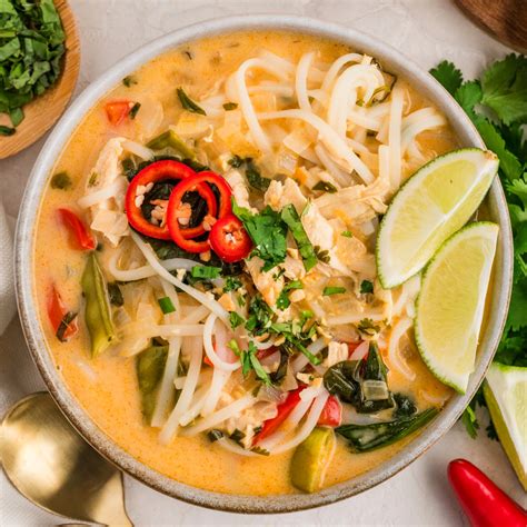 Thai Chicken Curry Soup with Coconut Milk (30-Minute Recipe) | Noble Pig
