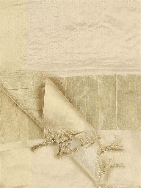 Light Gold Banarasi Tissue Silk Dupatta – Dupatta Bazaar