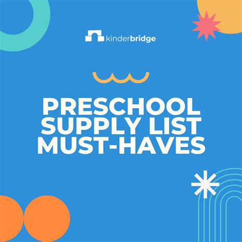 Preschool Supply List Must-Haves
