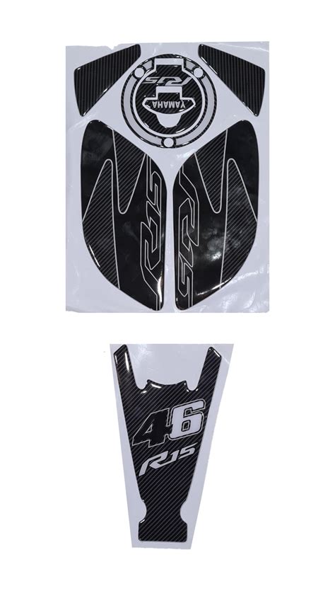 Yamaha R15 V3 Compatible Bat Style Tank Pad Combo With Knee Pad 46 ...