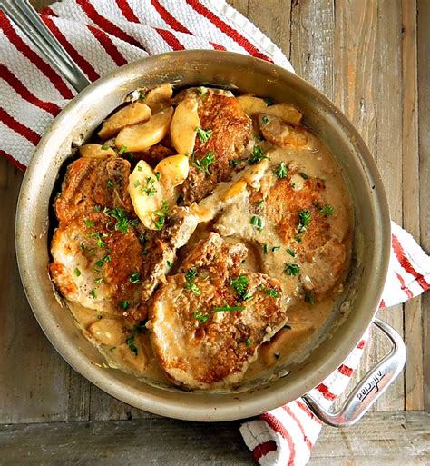 Creamy Apple & Cider Pork Chops - Frugal Hausfrau