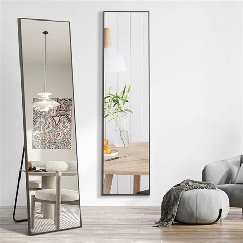 Amazon.com: WIIS' IDEA 59"x16"Full Length Mirror,Durable Solid Wood ...